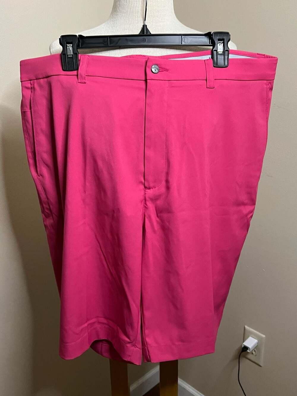 Callaway Men's Opti-Dri Performance Flat Front Golf Shorts - Pink 38T